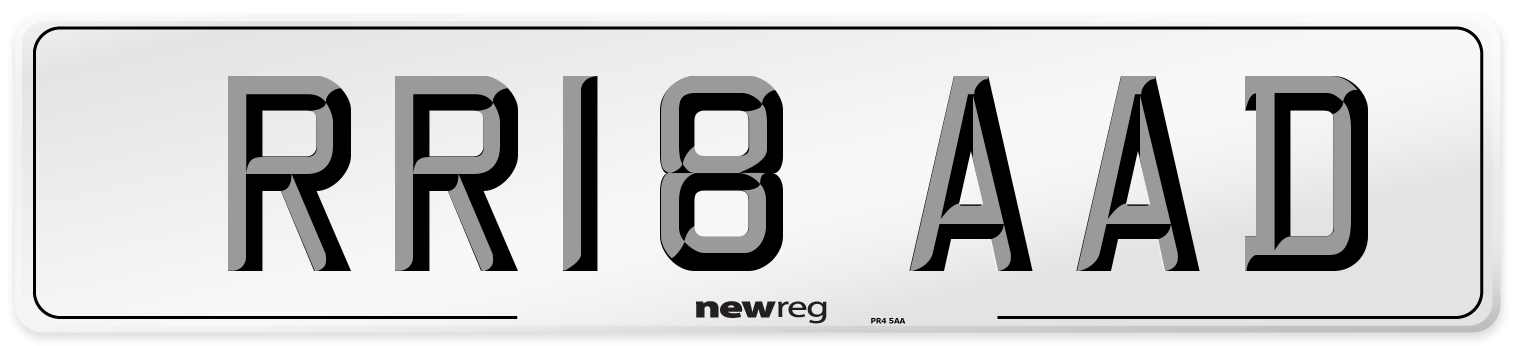RR18 AAD Number Plate from New Reg